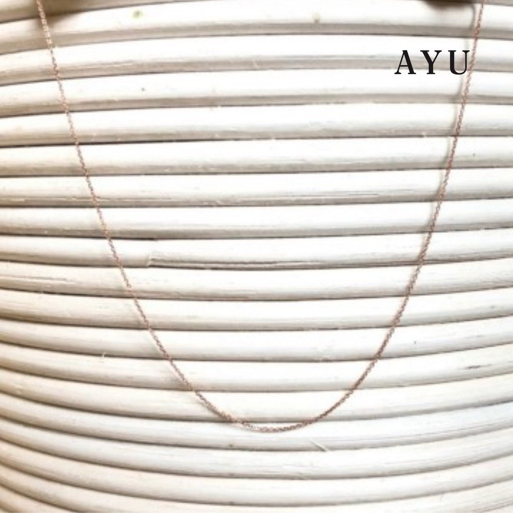 AYU Kalung Emas - Trixie Chain 17K Rose Gold