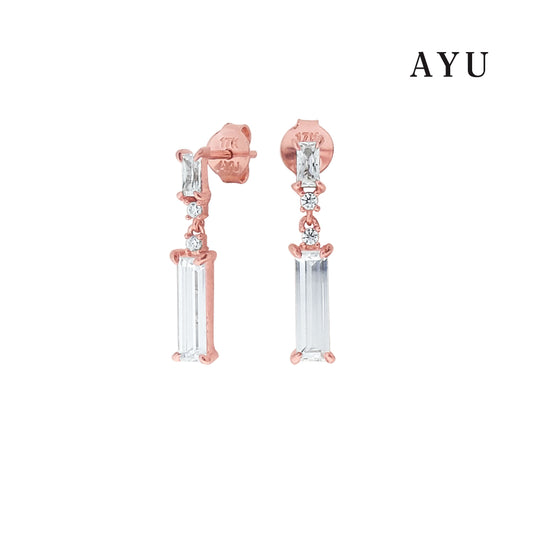 AYU Anting Emas Tindik - Dangling Led Studs 17K Rose Gold