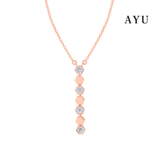 AYU Kalung Emas-Honey Bee Mine Chain Necklace 17k Rose Gold