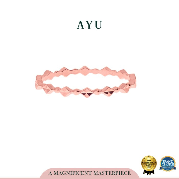 AYU Cincin Emas - Wajik Bling Stack 17K Rose Gold