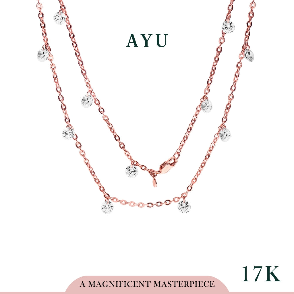 AYU Candy Pop With Medium Trixie Necklace 17k Rose Gold