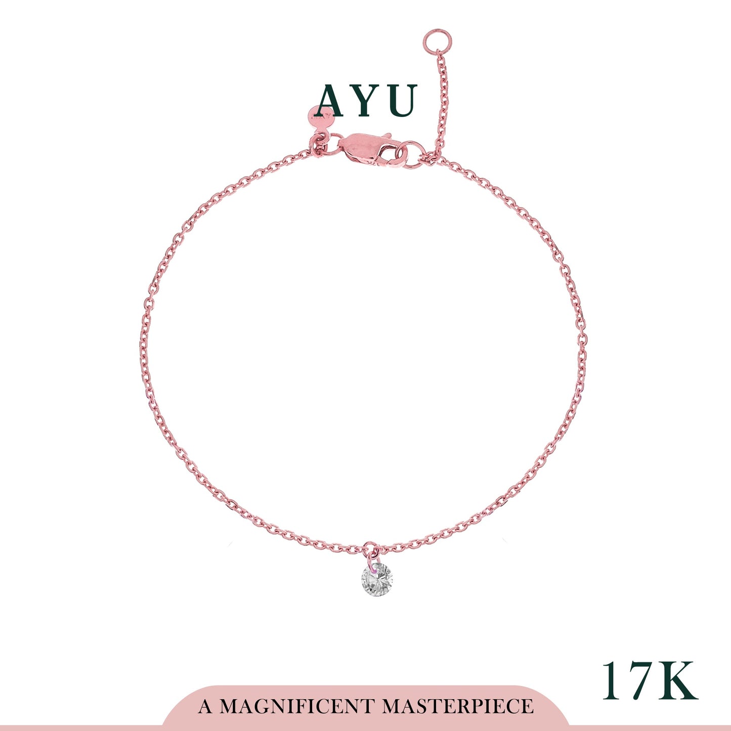 AYU Candy pop Chain Bracelet 17K Rose Gold