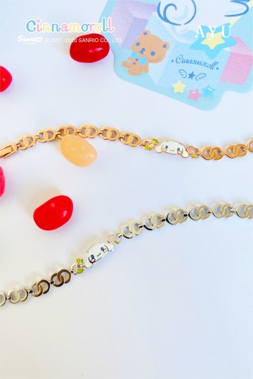 AYU Sanrio Cinnamoroll Loves Candies Baby Bracelet 17K Rose Gold