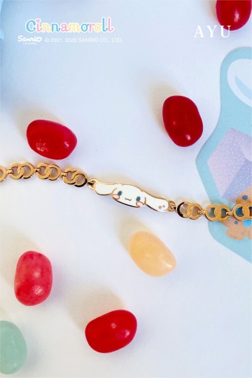 AYU Sanrio Cinnamoroll Star Sticker Baby Bracelet 17K Rose gold
