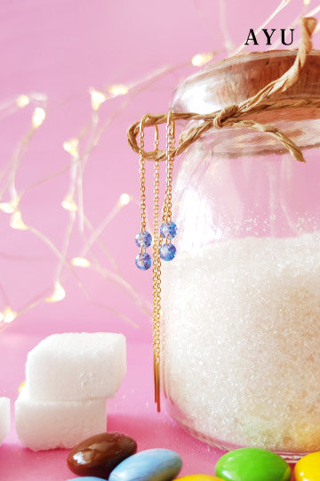 AYU Anting Emas - 2 Candy Pop Dangle Thread Earrings 16K Yellow Gold