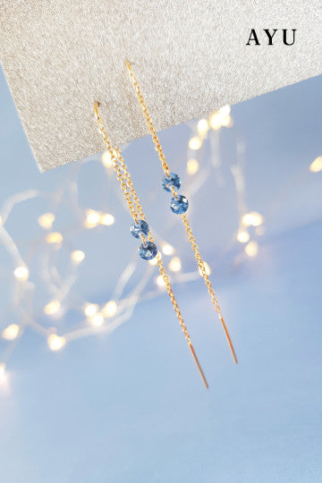 AYU Anting Emas - 2 Candy Pop Dangle Thread Earrings 16K Yellow Gold
