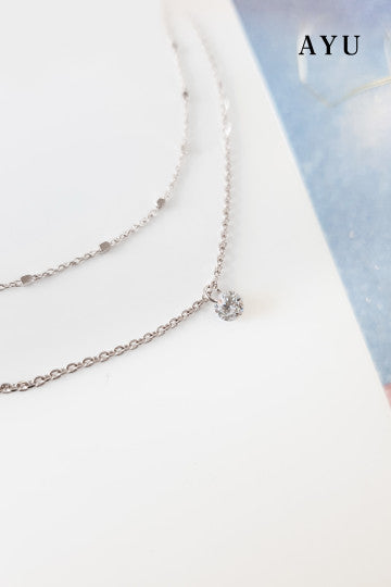 AYU Candy Pop Double Chain Necklace 17K White Gold