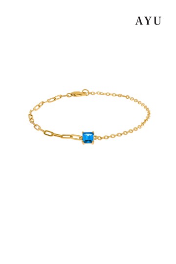 AYU Undecided Bracelet With Princess Solitaire 16k Yellow Gold