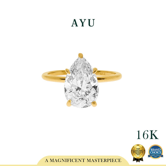 THE AYU SETTING IN GLAM TEARDROP CUT 16K YELLOW GOLD