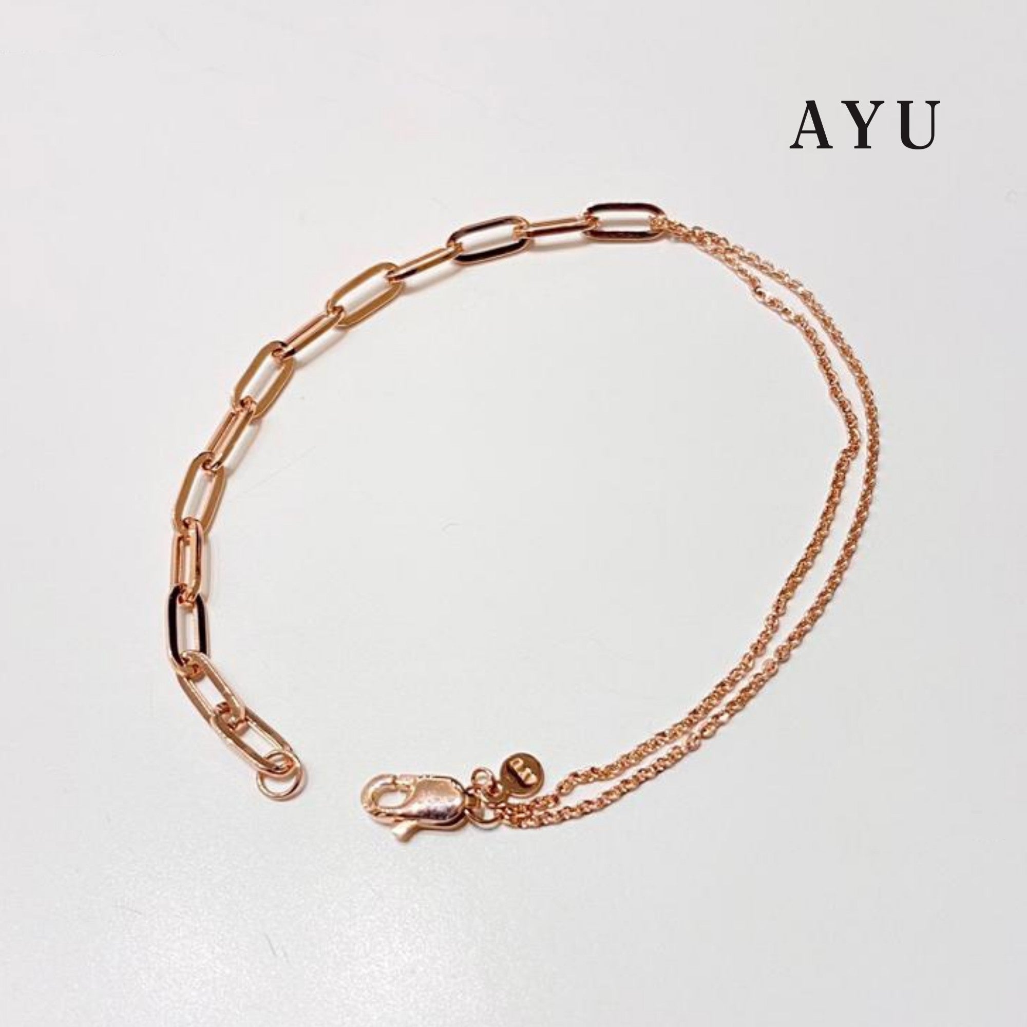 AYU UNDECIDED CHAIN BRACELET 17K ROSE GOLD
