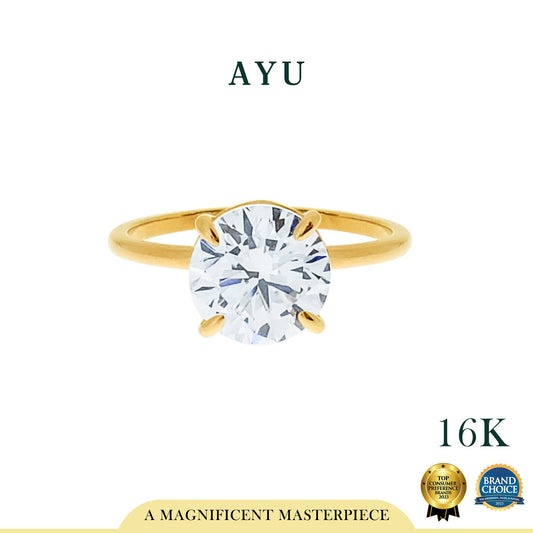 THE AYU SETTING IN GLAM ROUND CUT 16K YELLOW GOLD