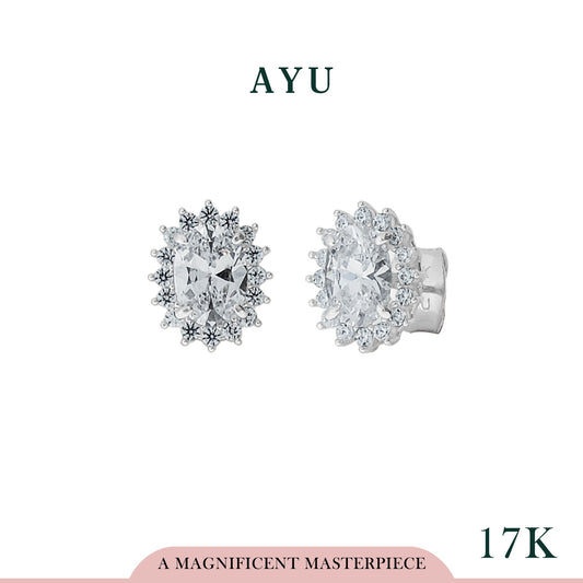 The AYU Royalty Setting Studs 17k White Gold