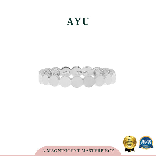 AYU Gold Round Bling Stack 17k White Gold