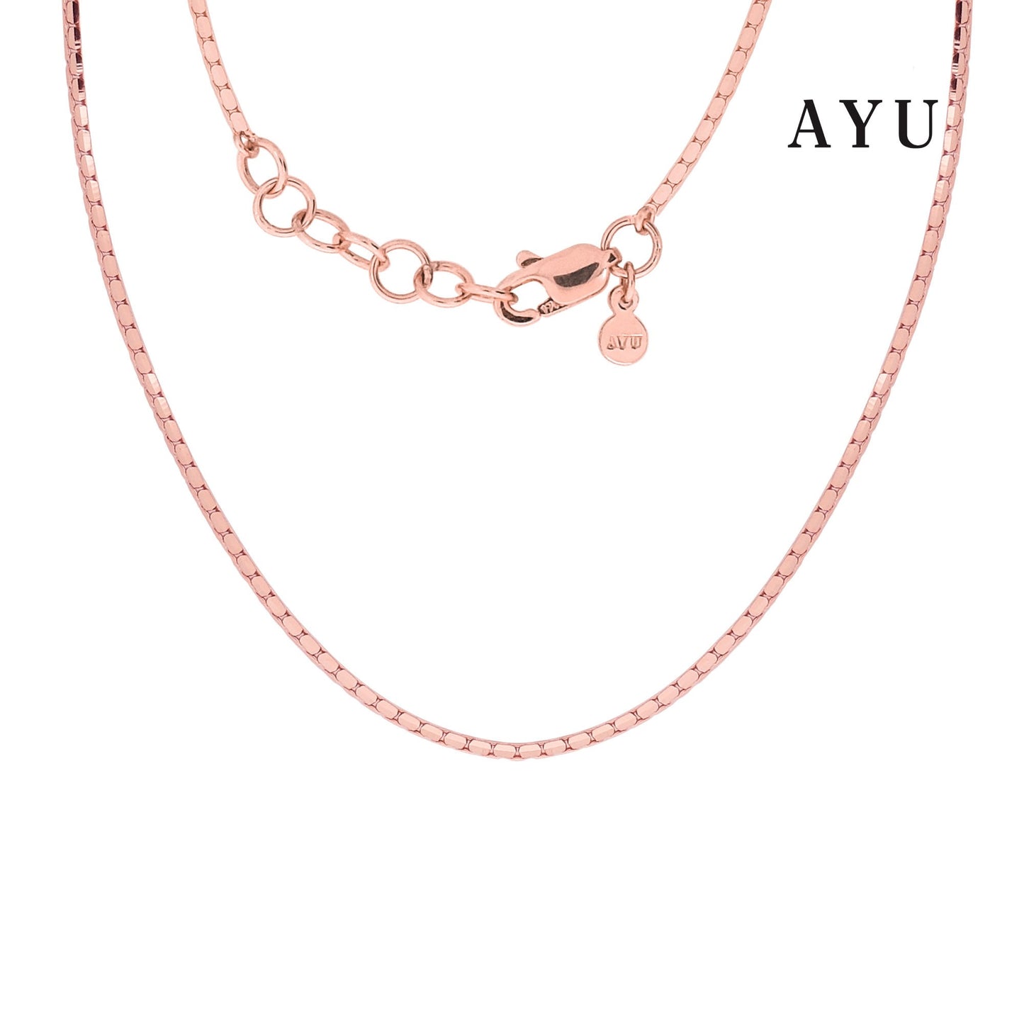 AYU Box Chain Necklace 17k Rose Gold