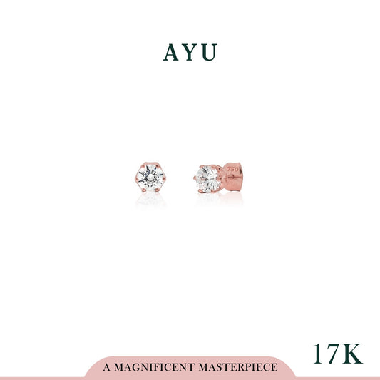 AYU Antng Emas - 6 Prong Studs 17K Rose Gold